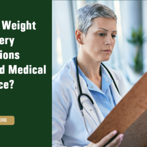 When are weight loss surgery complications considered medical malpractice? A doctor considers this while looking at a clipboard.