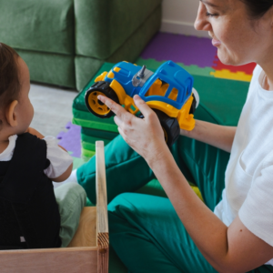 SQCP child playing with their mom