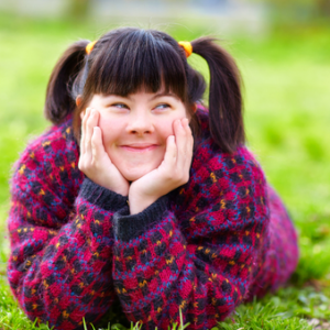 young woman with cerebral palsy