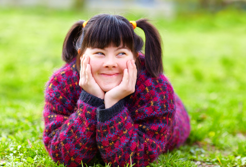 young woman with cerebral palsy