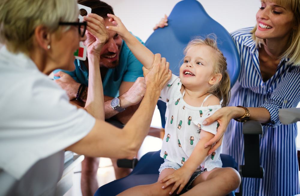 child with birth injury in hospital visiting a specialist