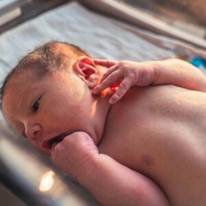 Metabolic acidosis can be dangerous but is often noticed in lab work. Infants, like the one in this image, will be fine when treated promptly.